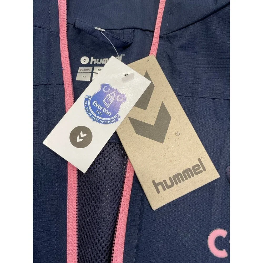 NWT Everton FC Hummel Football Training Windbreaker Jacket Zip-Up Children’s YM